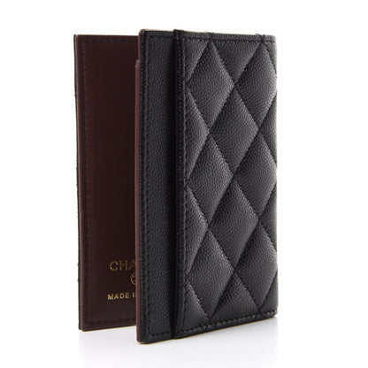 Chanel Caviar Quilted Card Holder Wallet Black 3 of 8