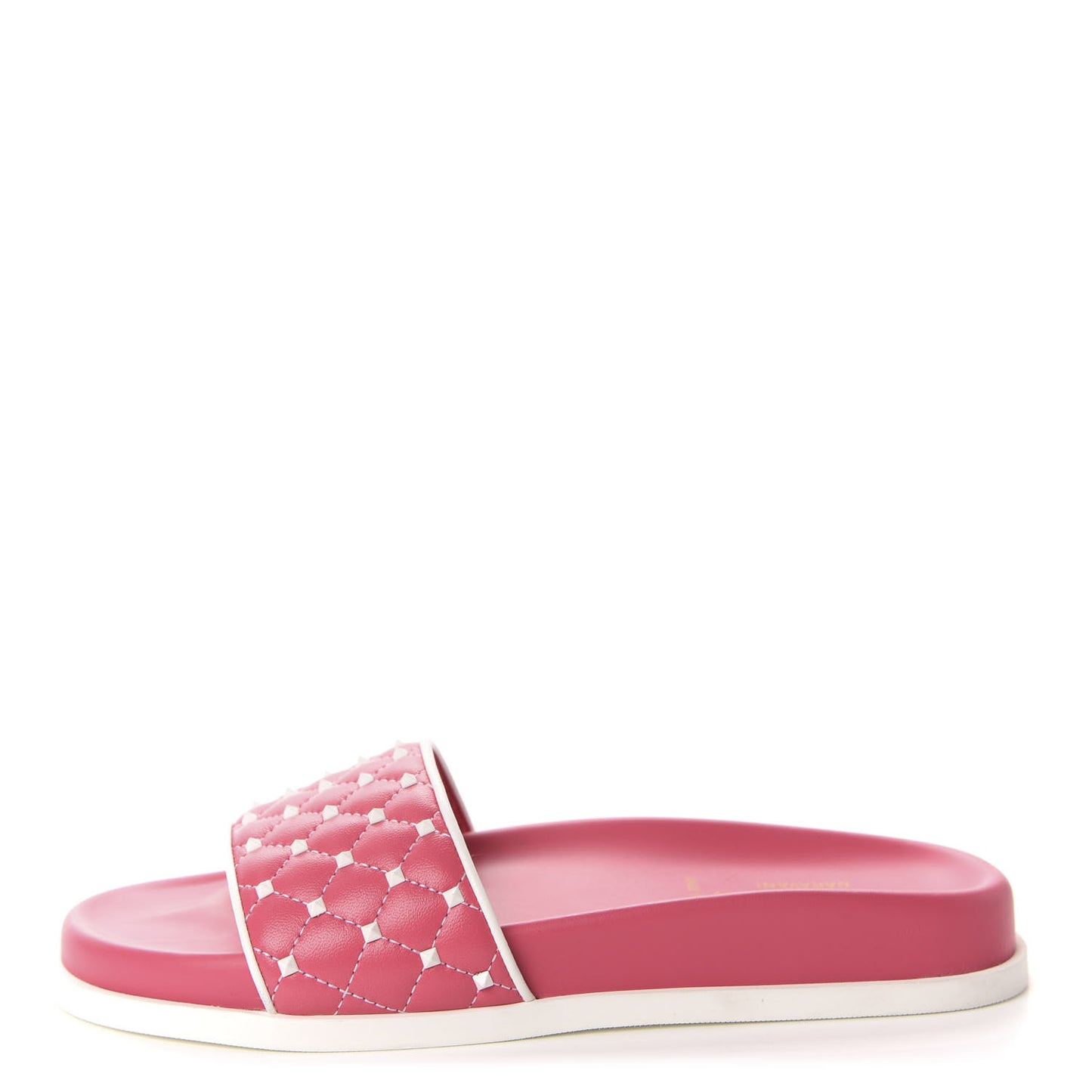 Nappa Free Rockstud Spike Slide Sandals 35.5 Shadow Pink