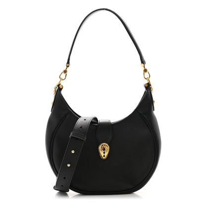 Bulgari Urban Grain Smooth Calfskin Serpenti Ellipse Shoulder Bag Black 1 of 11