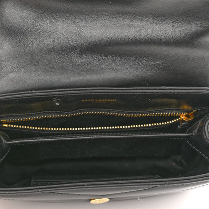 Saint Laurent Calfskin Y Quilted Monogram Toy Loulou Crossbody Bag Black 5 of 12