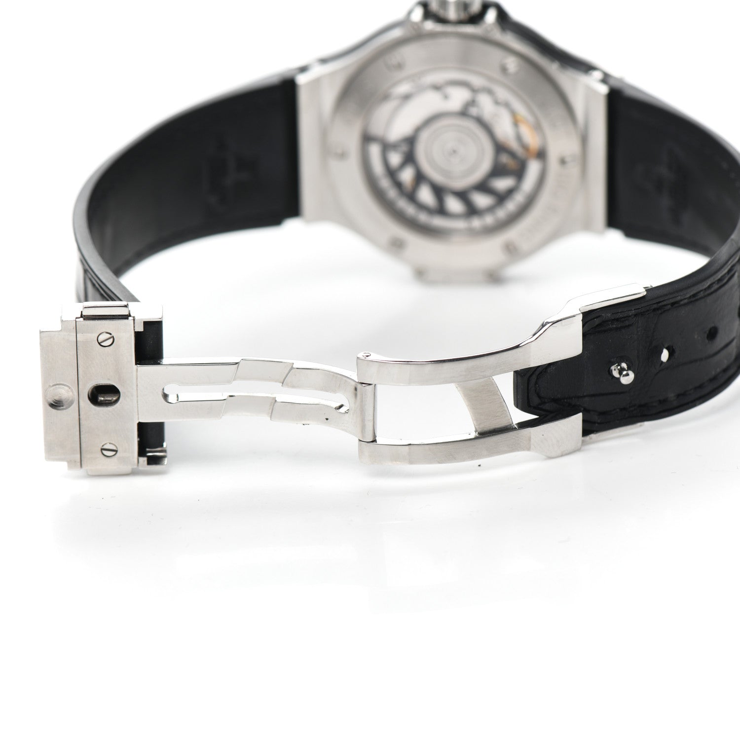 Hublot Stainless Steel Crocodile Diamond Pave Bezel 38mm Big Bang Automatic Watch Black 365.SX.1170.LR.1104 5 of 6