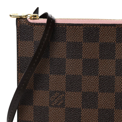 Louis Vuitton Damier Ebene Neverfull MM GM Pochette Rose Ballerine 8 of 10
