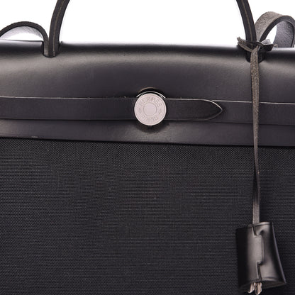 Hermes Military Toile Vache Hunter Herbag Zip PM 31 Black 14 of 14