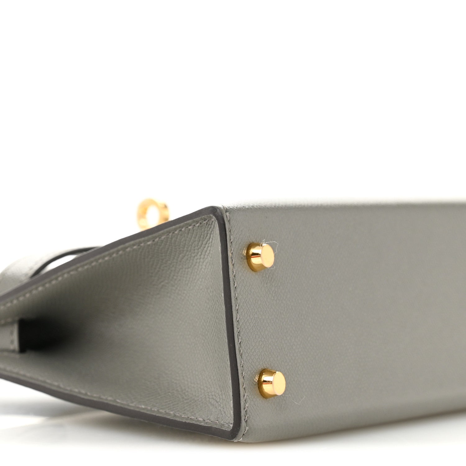 Hermes Madame Calfskin Mini Kelly Sellier 20 Gris Meyer 9 of 12