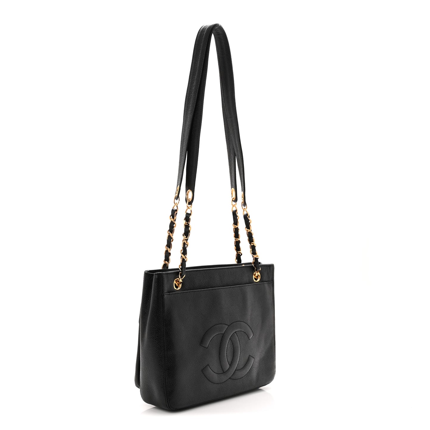 Caviar Flap Shoulder Bag Black