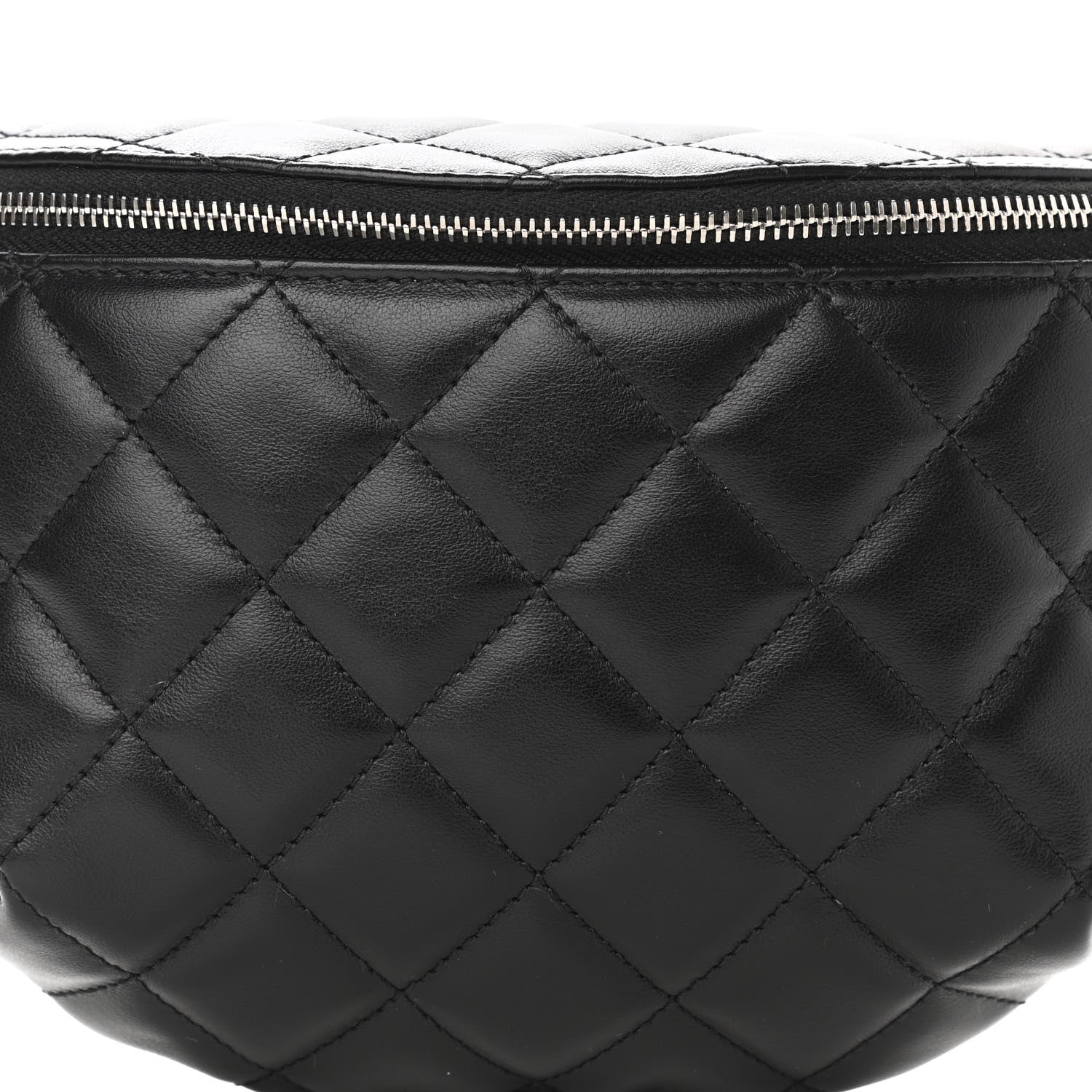 Chanel Lambskin Quilted Waist Belt Bag Black 8 of 11