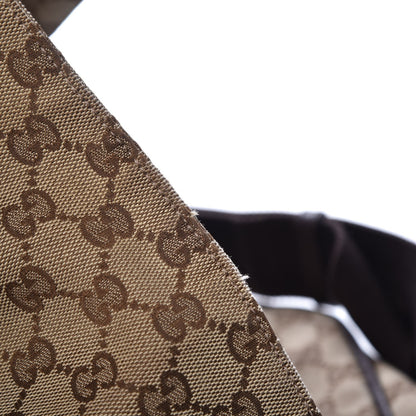 Gucci Monogram Large Flap Messenger Bag Beige Dark Brown 8 of 10