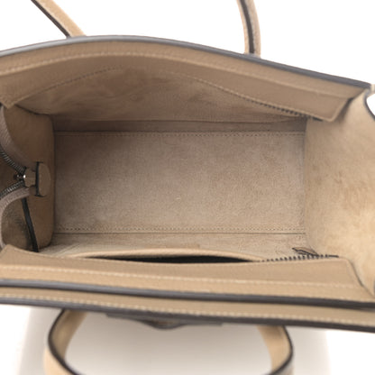 Celine Drummed Calfskin Nano Luggage Dune 4 of 4