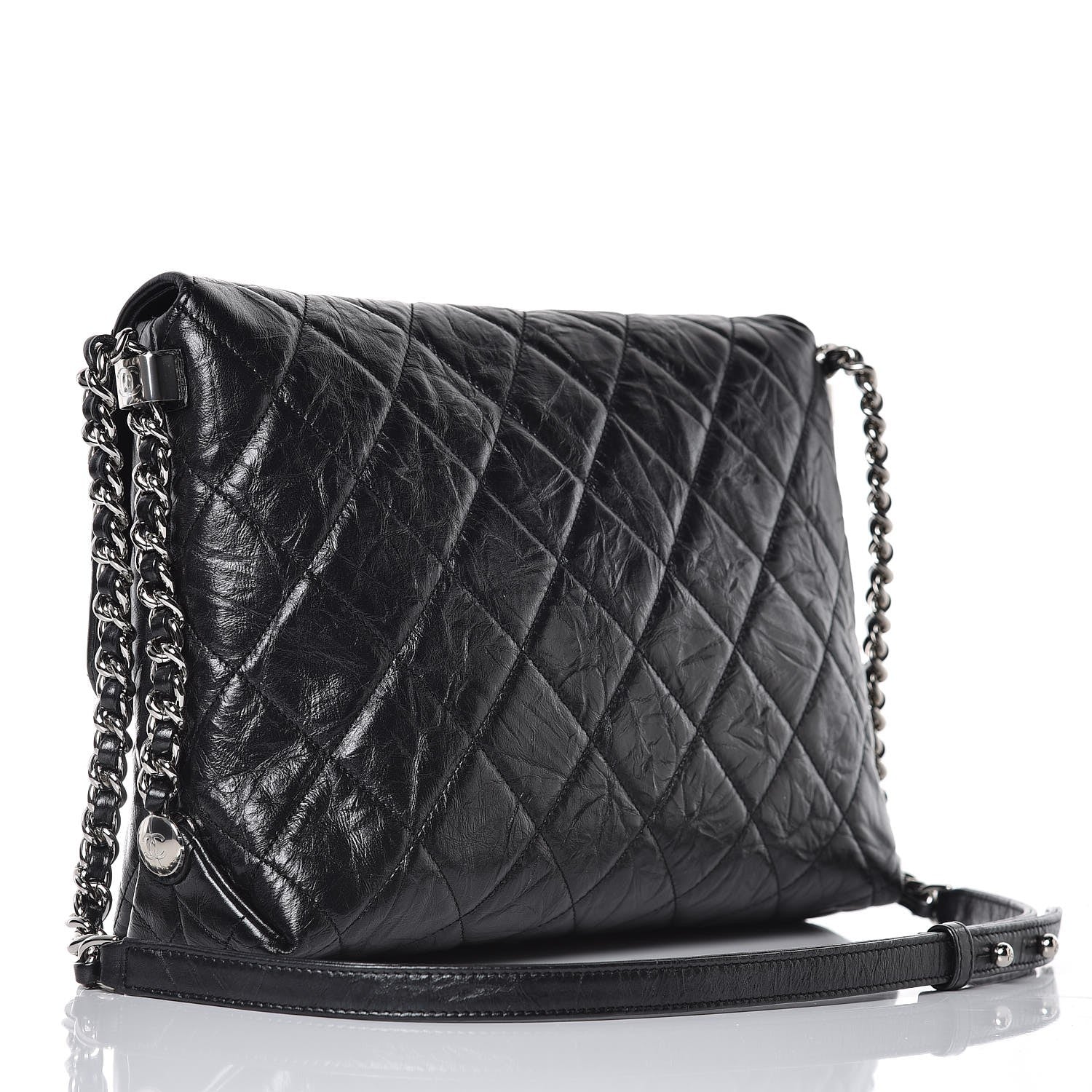 Chanel Crackled Aged Calfskin Big Bang Flap Black 3 of 8