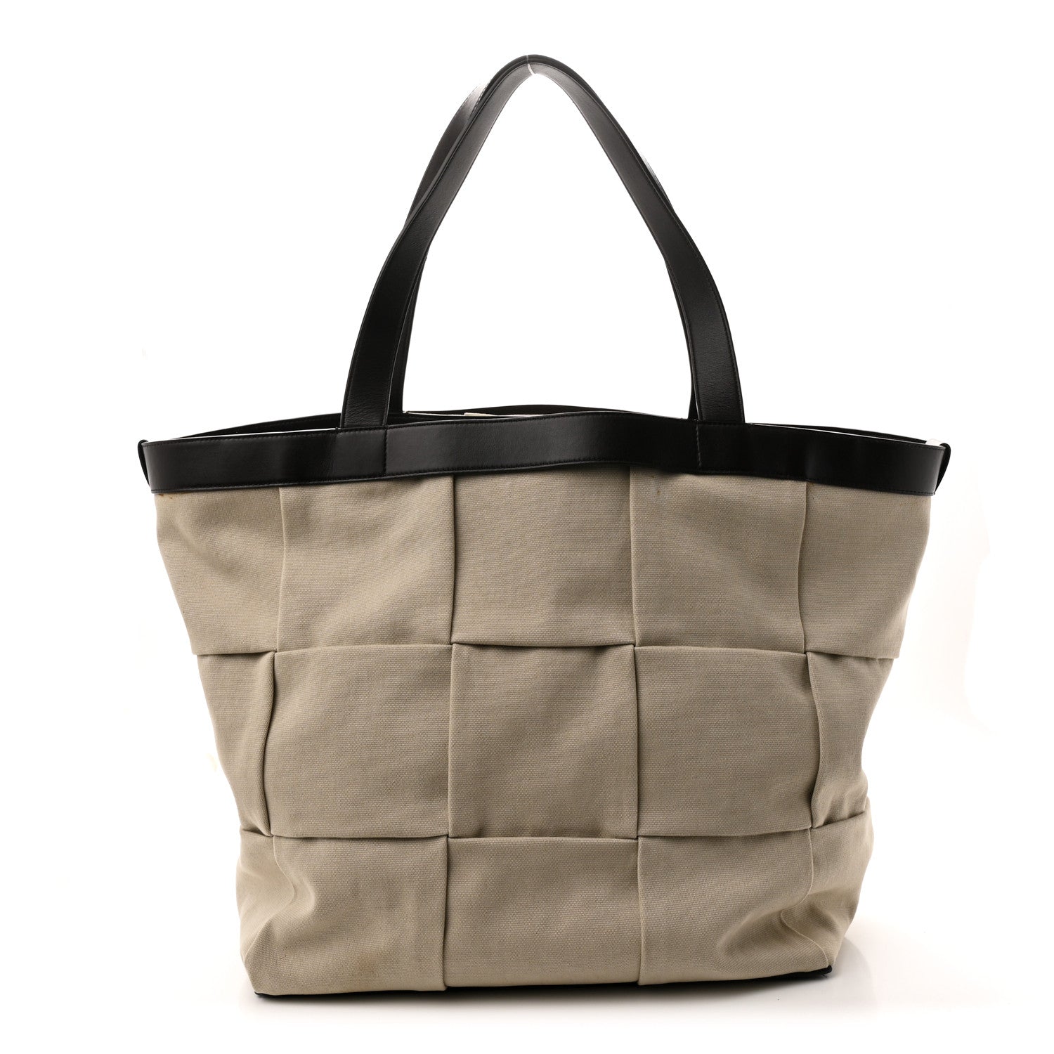 Bottega Veneta Canvas Nappa Intreccio Arco Tote Griege Fondant 1 of 11