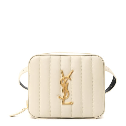 Saint Laurent Lambskin Matelasse Vicky Monogram Belt Bag Crema Soft 1 of 13