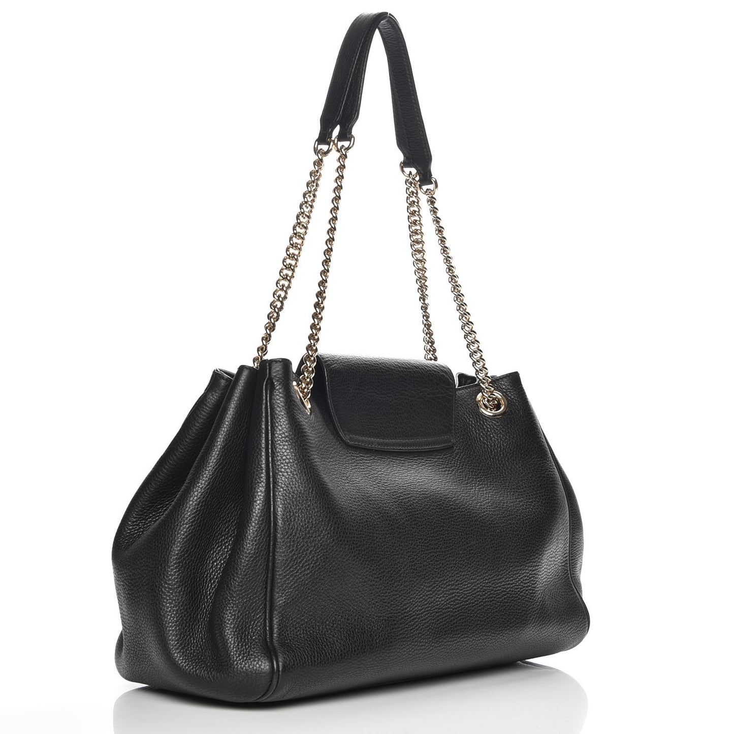 Calfskin Medium Emily Shoulder Bag Black
