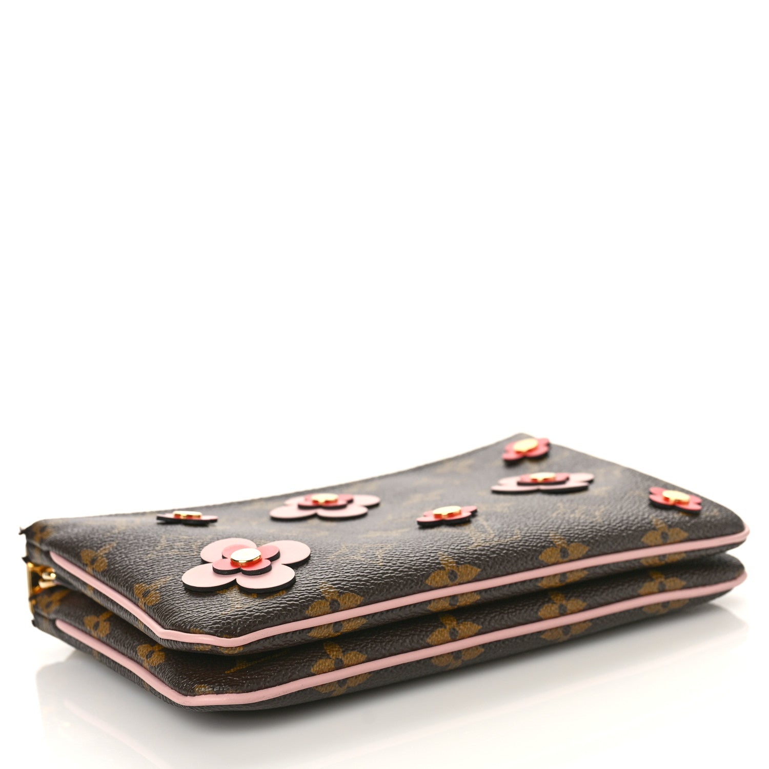 Louis Vuitton Monogram Blooming Flowers Double Zip Pochette 4 of 9