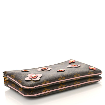 Louis Vuitton Monogram Blooming Flowers Double Zip Pochette 4 of 9