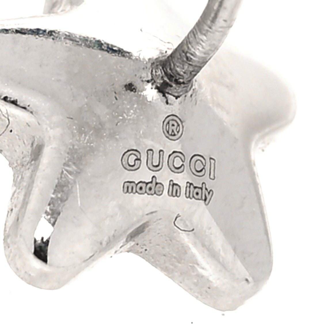 Crystal Star Logo Single Earring Silver