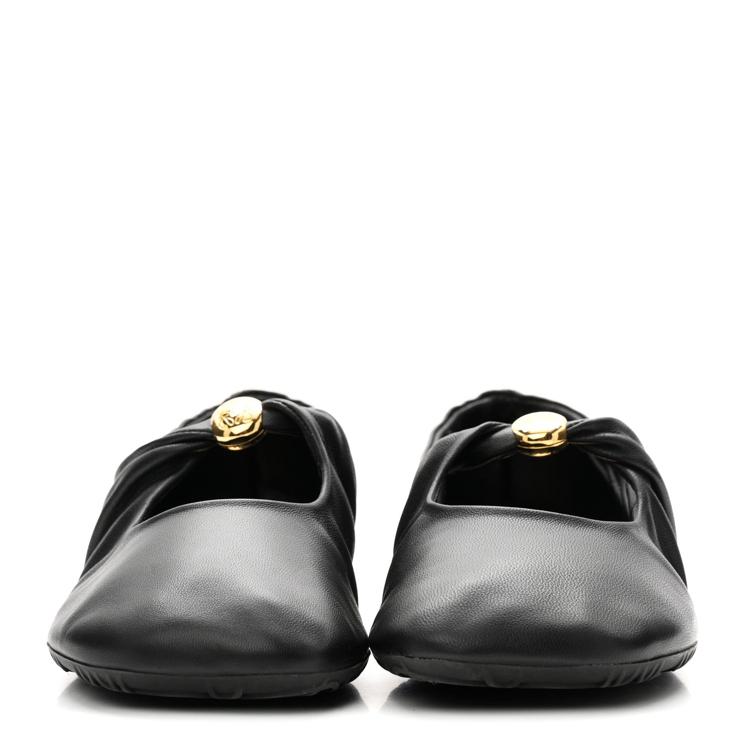 Loewe Lambskin Pebble Ballerina Flats 37 Black 3 of 10