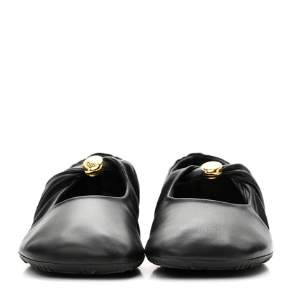 Loewe Lambskin Pebble Ballerina Flats 37 Black 3 of 10