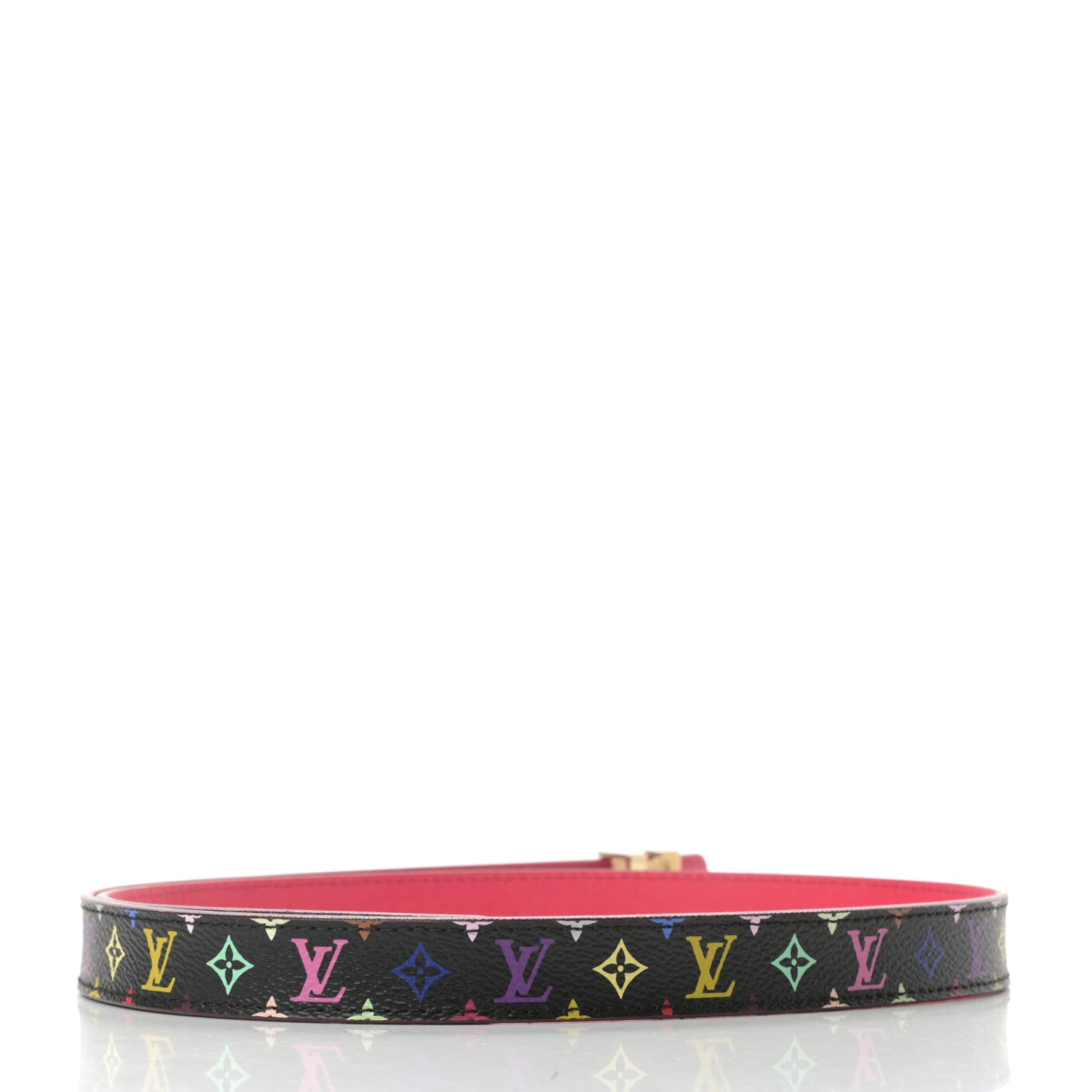 Louis Vuitton Monogram Multicolor LV Initiales Belt 80 32 Black Grenade 2 of 6