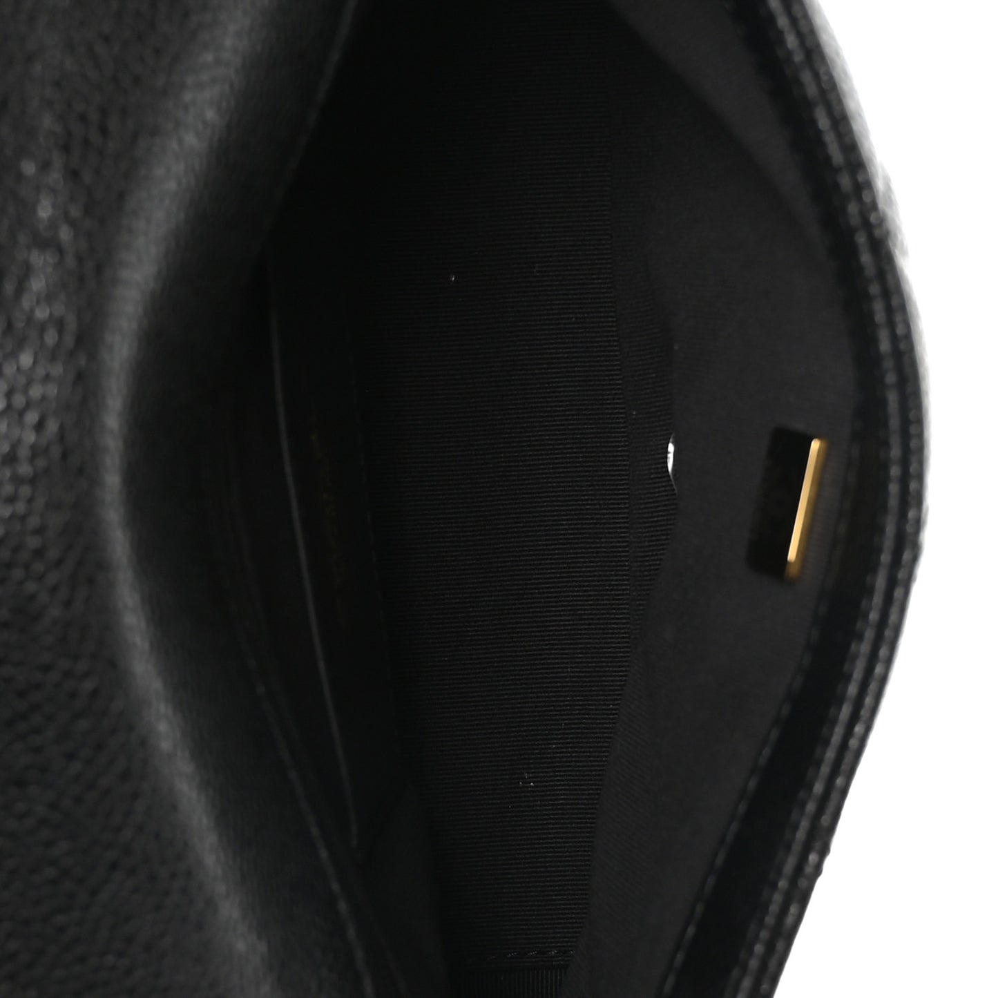 Grained Lambskin Quilted Small Flap Black