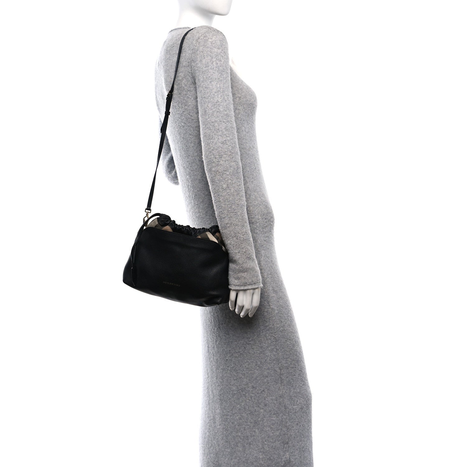 Burberry Calfskin House Check Little Crush Black 2 of 14