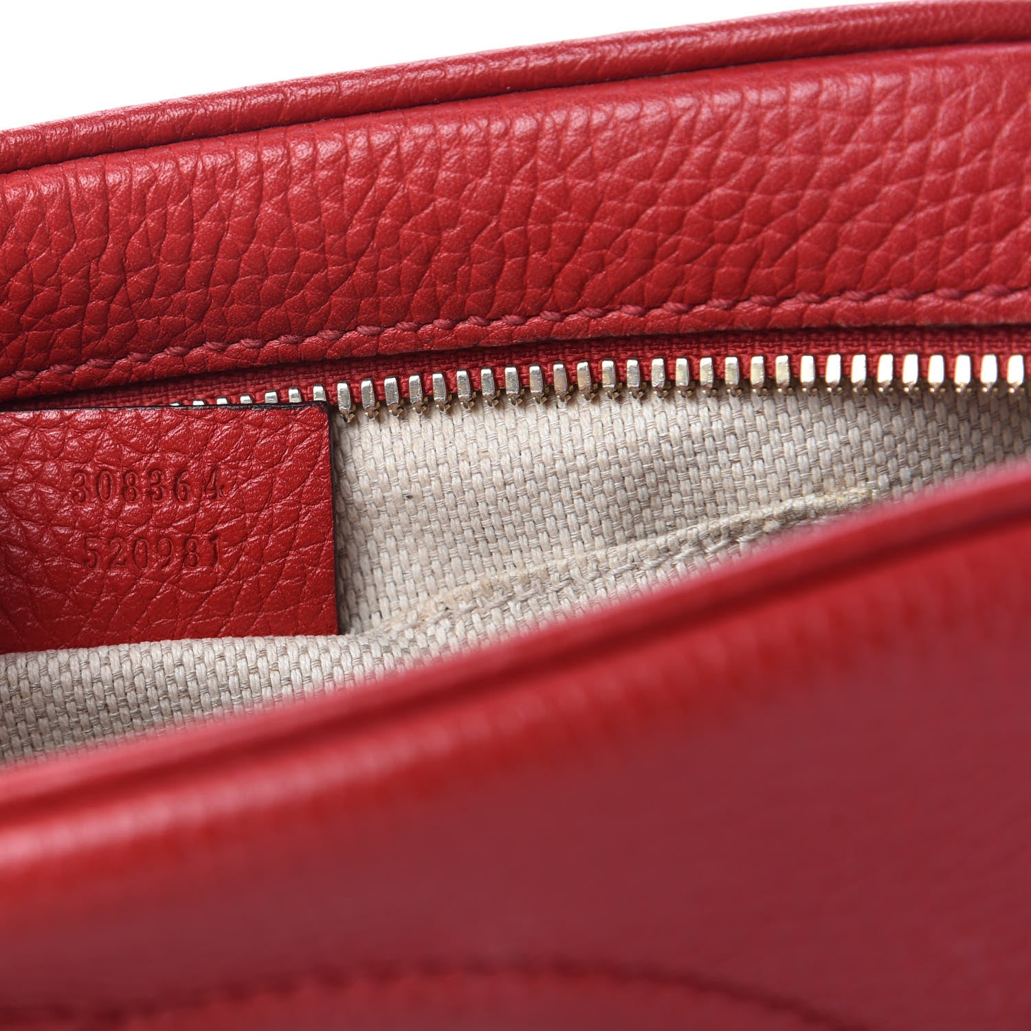 Gucci Pebbled Calfskin Small Soho Disco Bag Tabasco Red 9 of 9