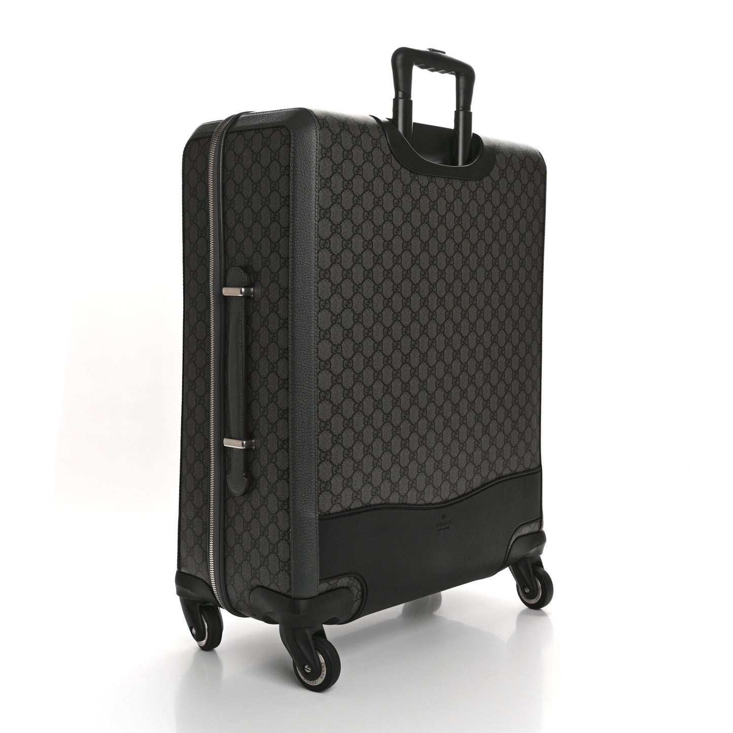 GG Supreme Monogram Medium Savoy Trolley Grey Black Graphite Grey