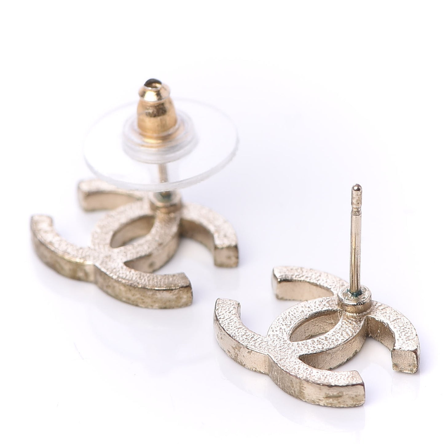 Crystal CC Earrings Light Gold