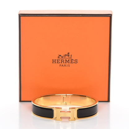 Hermes Enamel Narrow Clic Clac H Bracelet PM Black 5 of 5