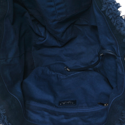 Chanel Canvas Small Double Face Tote Navy 5 of 13