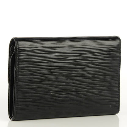 Louis Vuitton Epi Porte Tresor Etui Papiers Wallet Black 3 of 8