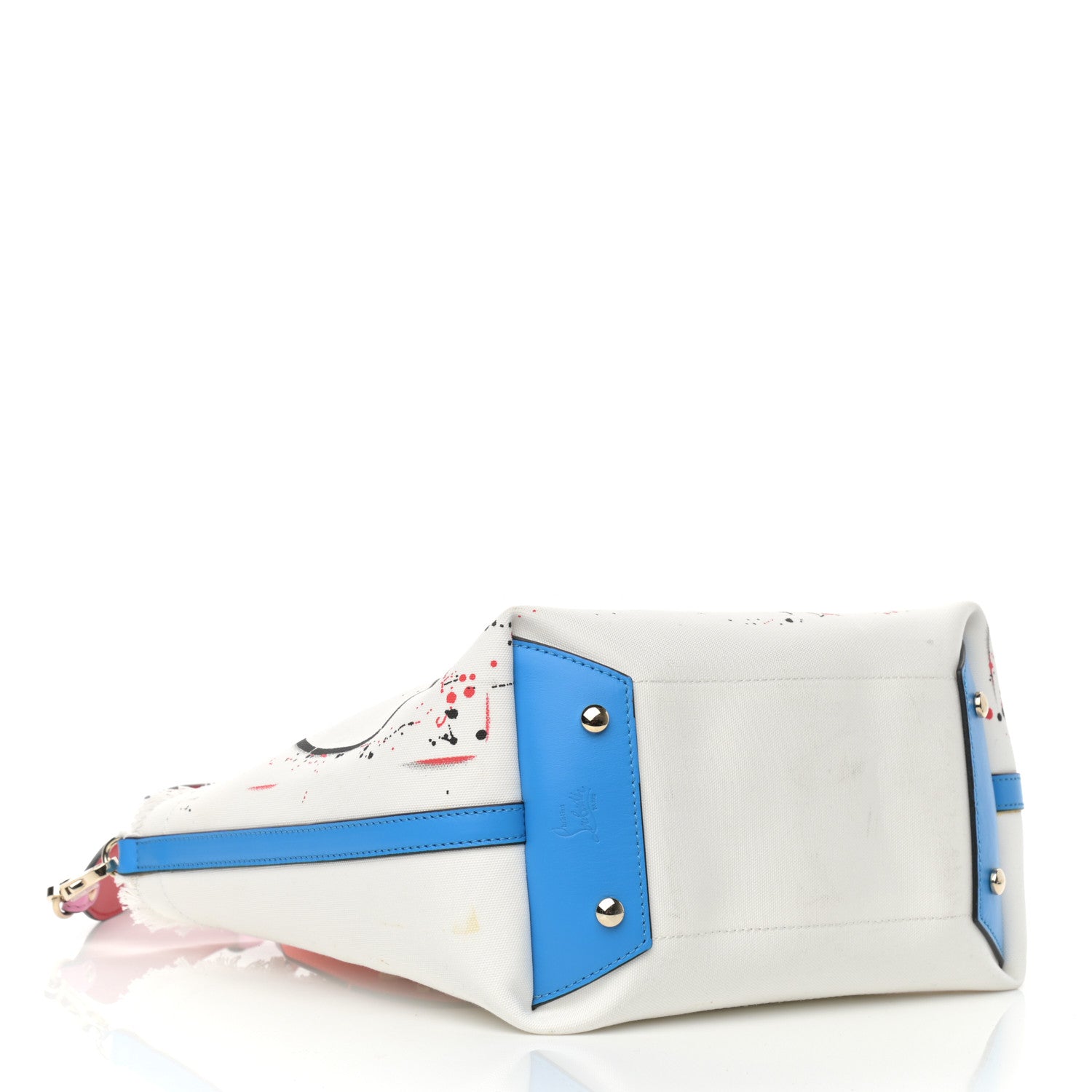 Christian Louboutin Canvas Frangibus Tote White Multicolor 4 of 14