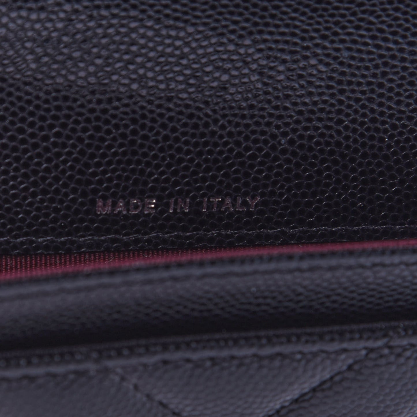 Caviar Chevron Quilted Flap Card Holder Black