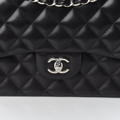 Chanel Lambskin Quilted Jumbo Double Flap Black 10 of 10