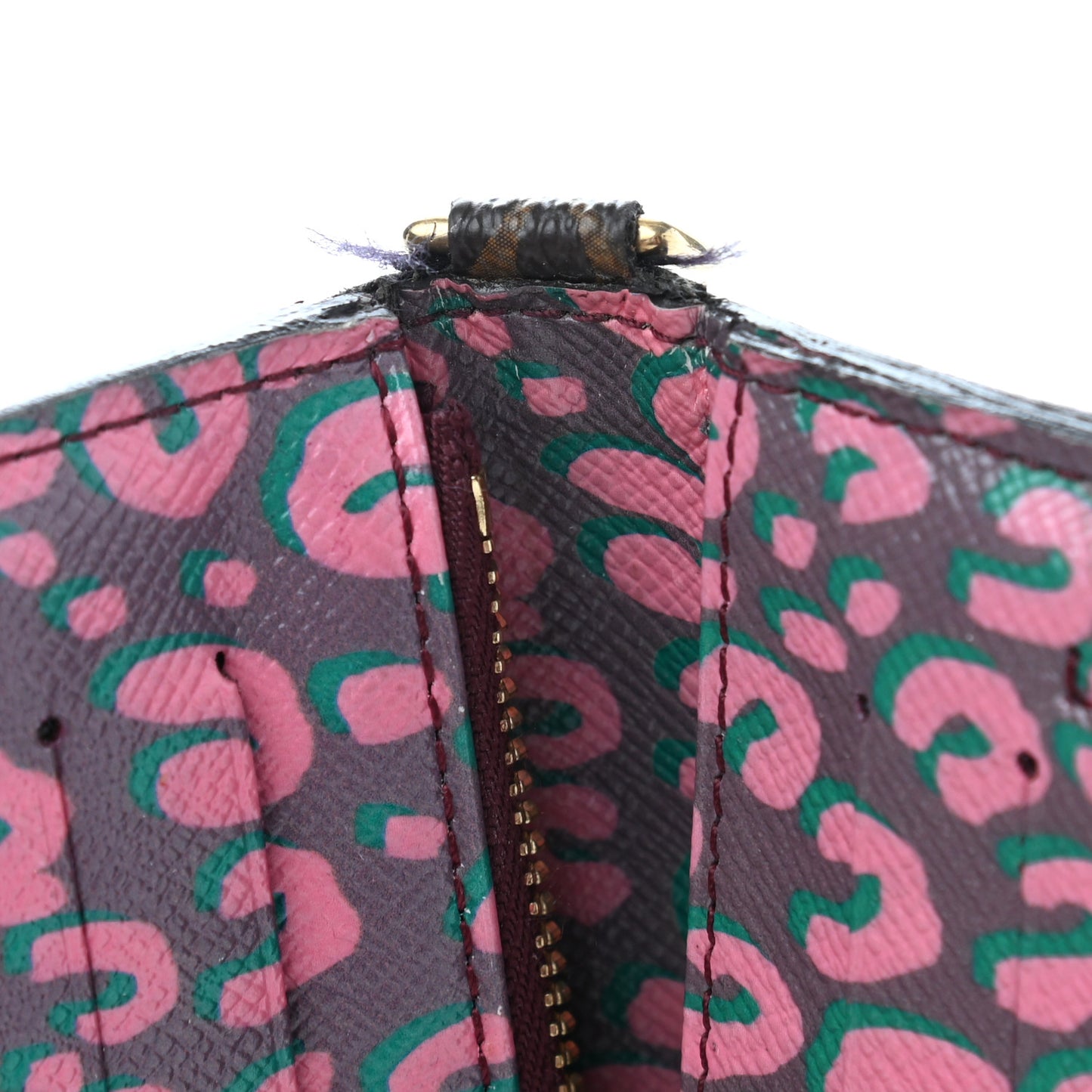 Monogram Leopard Insolite Wallet Rouge Fauviste