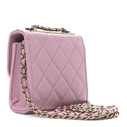 Chanel Lambskin Quilted Mini Trendy CC Clutch With Chain Pink 3 of 10