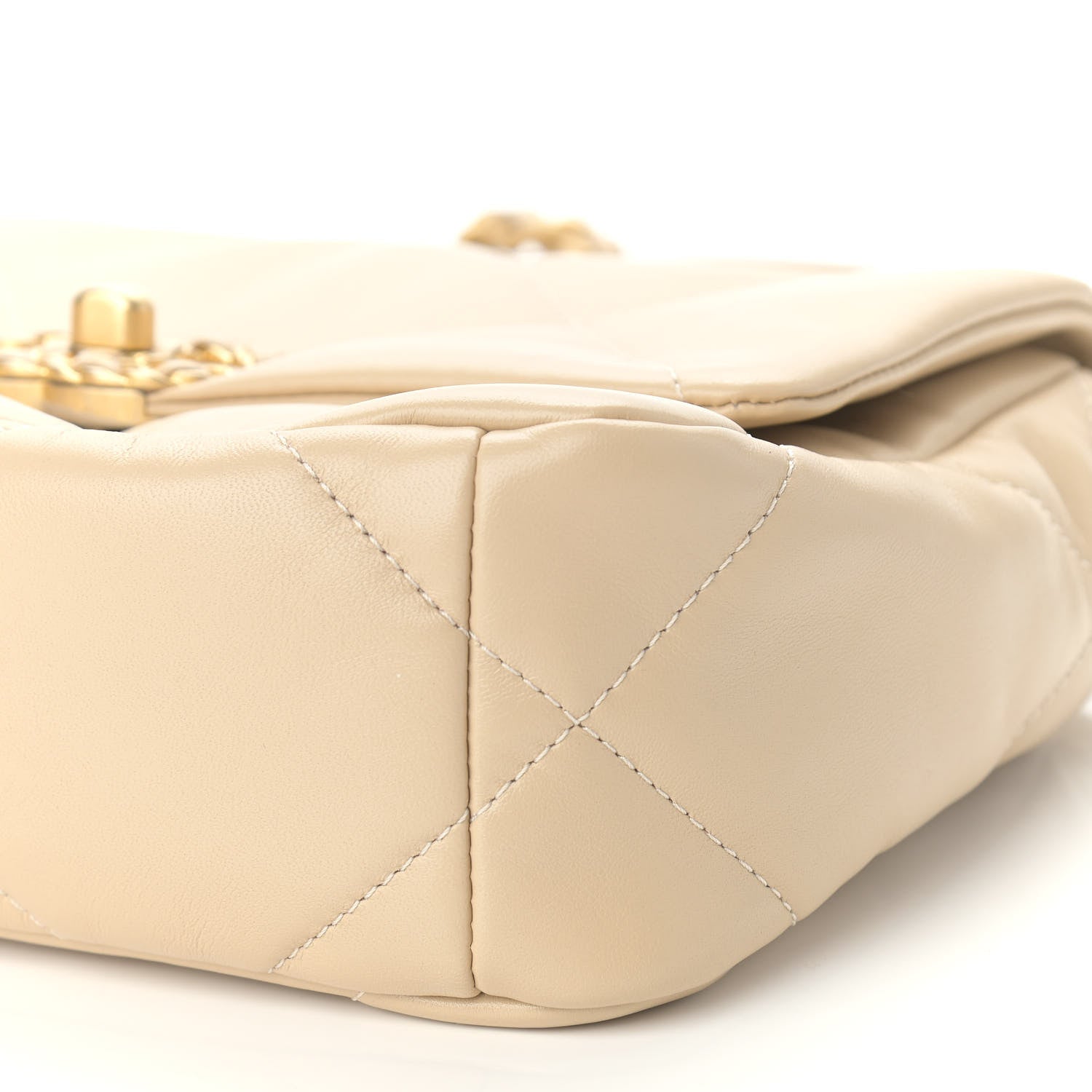 Chanel Lambskin Quilted Medium Chanel 19 Flap Light Beige 8 of 8