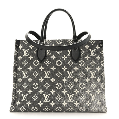 Louis Vuitton Monogram Jacquard Denim Onthego MM Black 1 of 8