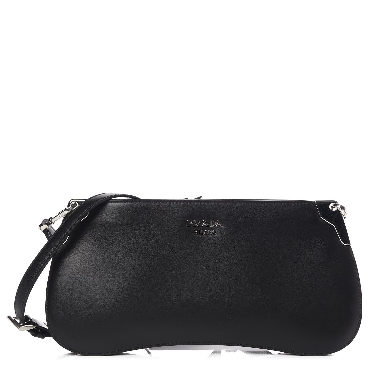 Prada City Calfskin Sidonie Crossbody Bag Black 1 of 8