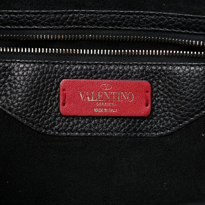 Valentino Garavani Grained Calfskin Small Rockstud Shoulder Tote Black 6 of 13