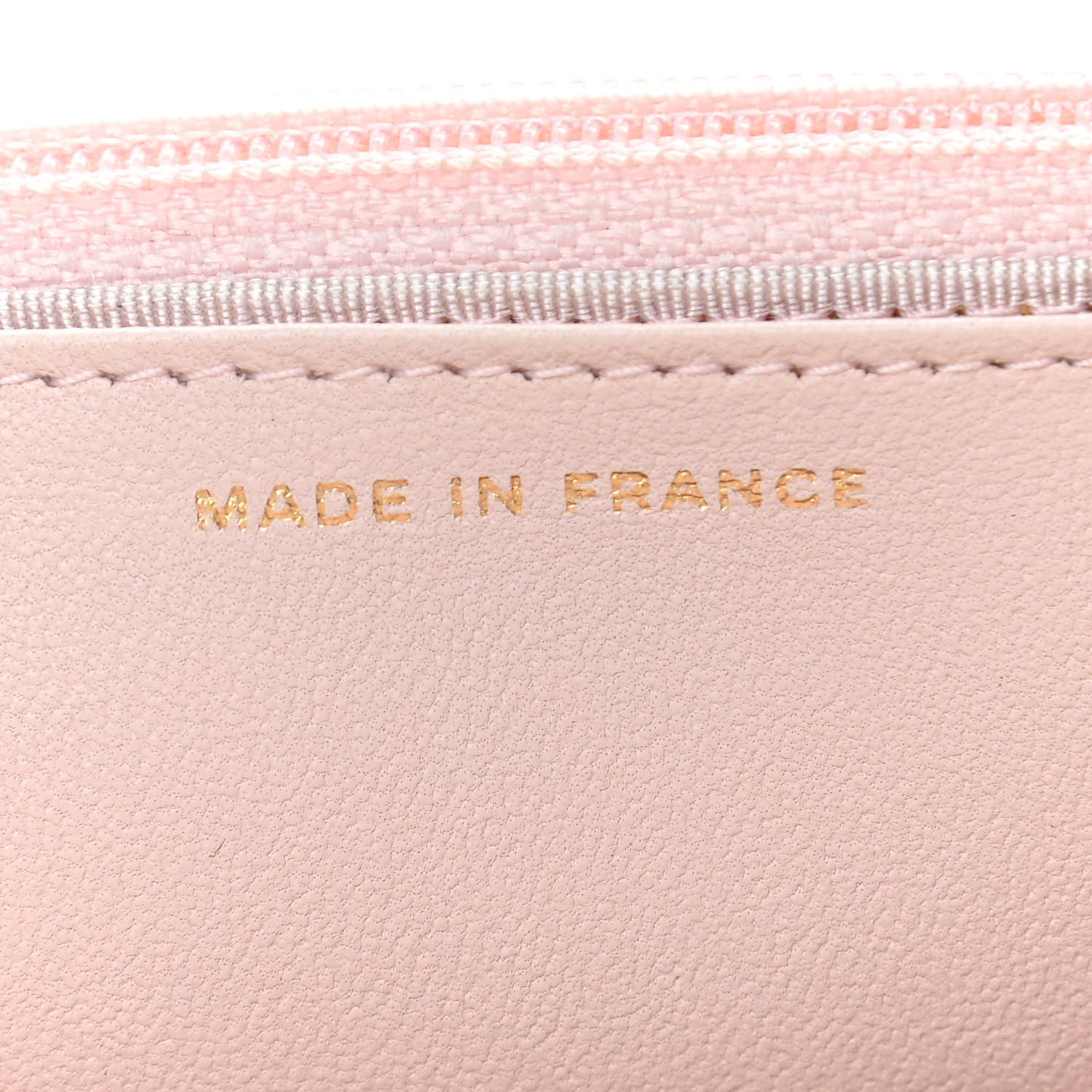 Lambskin Quilted Wallet On Chain WOC Light Pink