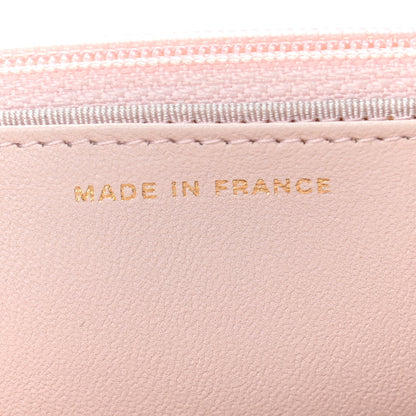 Chanel Lambskin Quilted Wallet On Chain WOC Light Pink 7 of 12