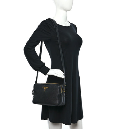 Prada Vitello Phenix Camera Bag Black 2 of 12
