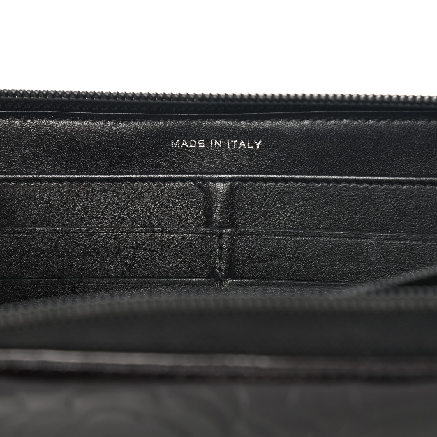 Chanel Patent Camellia Embossed Large Zip Around Gusset Wallet Black 10 of 12