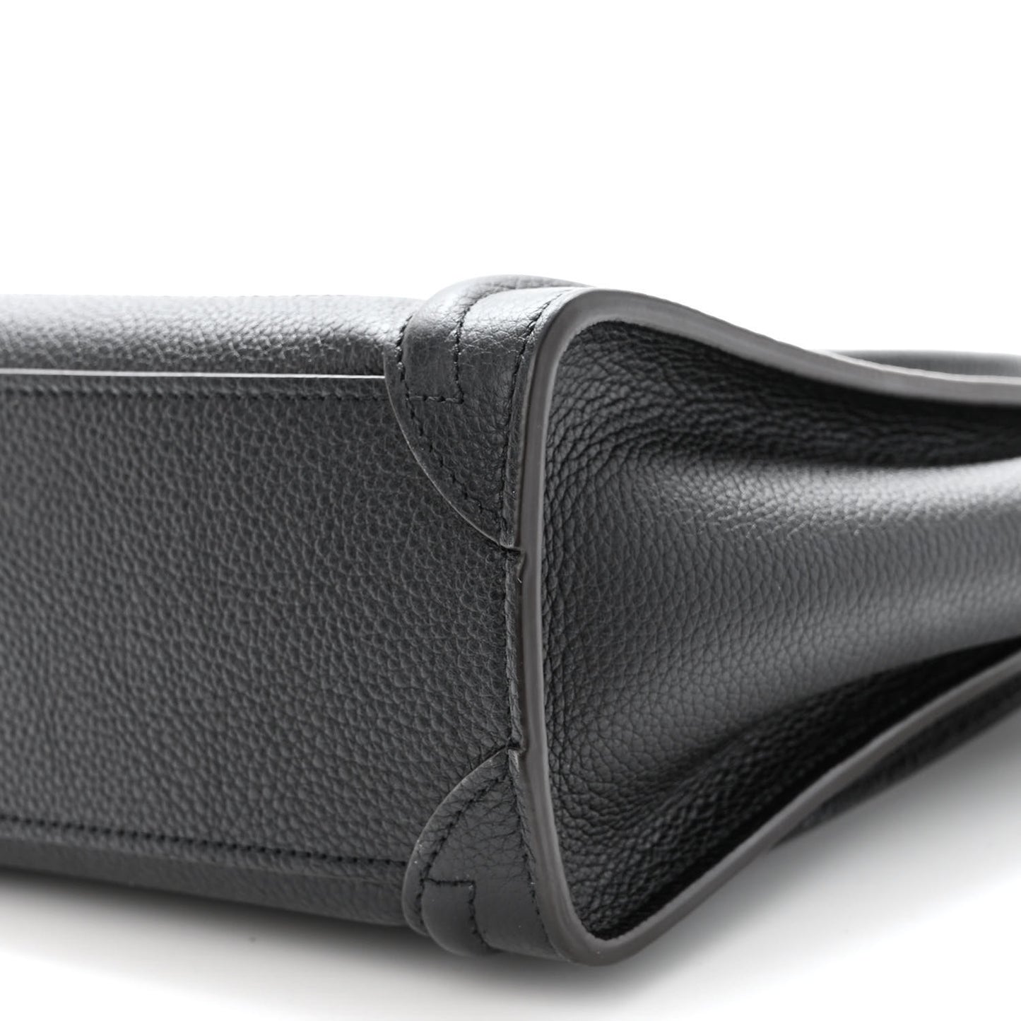 Drummed Calfskin Nano Luggage Black