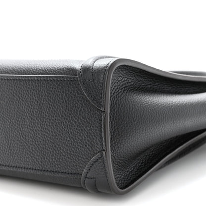 Celine Drummed Calfskin Nano Luggage Black 9 of 10