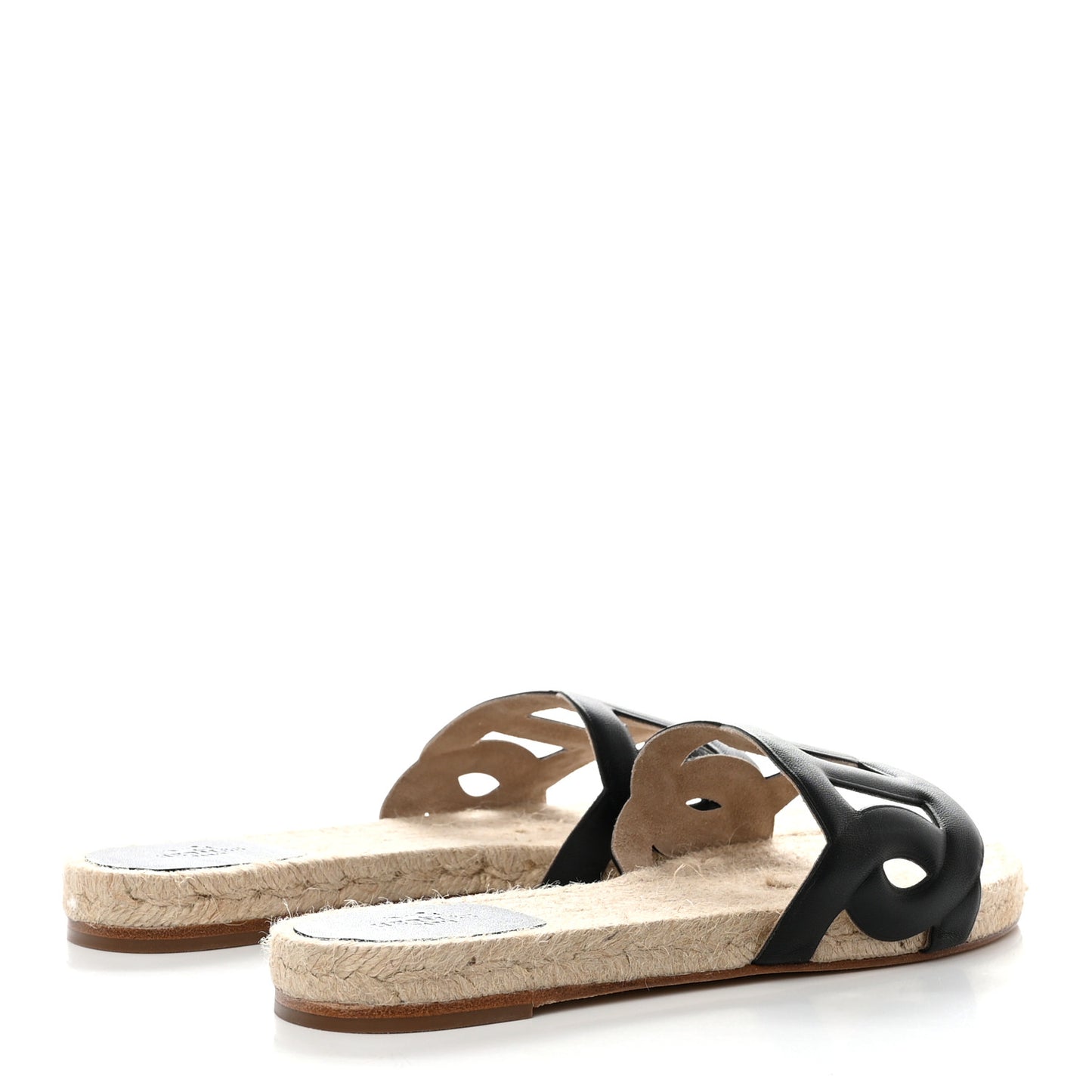 Nappa Famosa Espadrille Sandals 38 Black