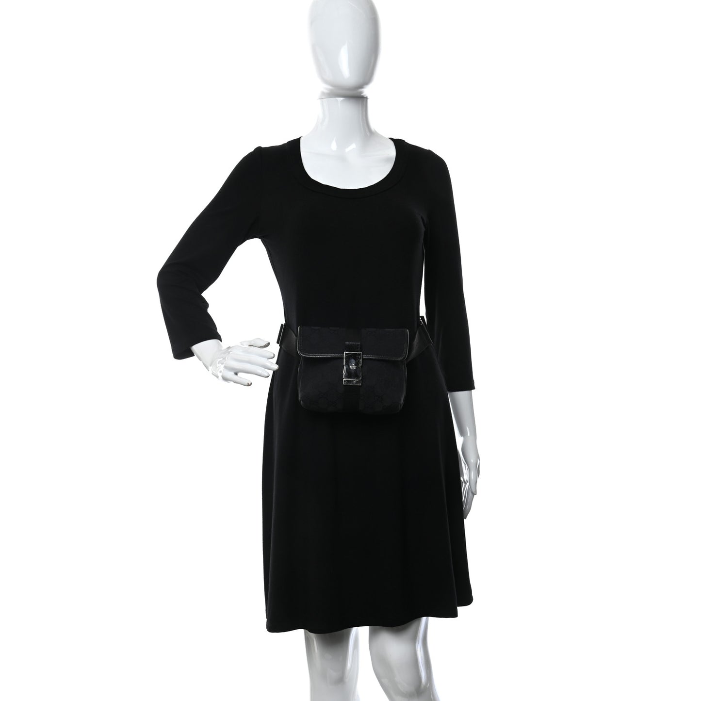 Monogram Waist Pouch Bag Black