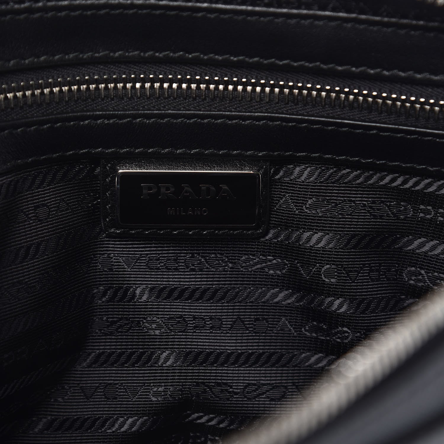Prada Saffiano Travel Wristlet Bag Nero Black 7 of 7