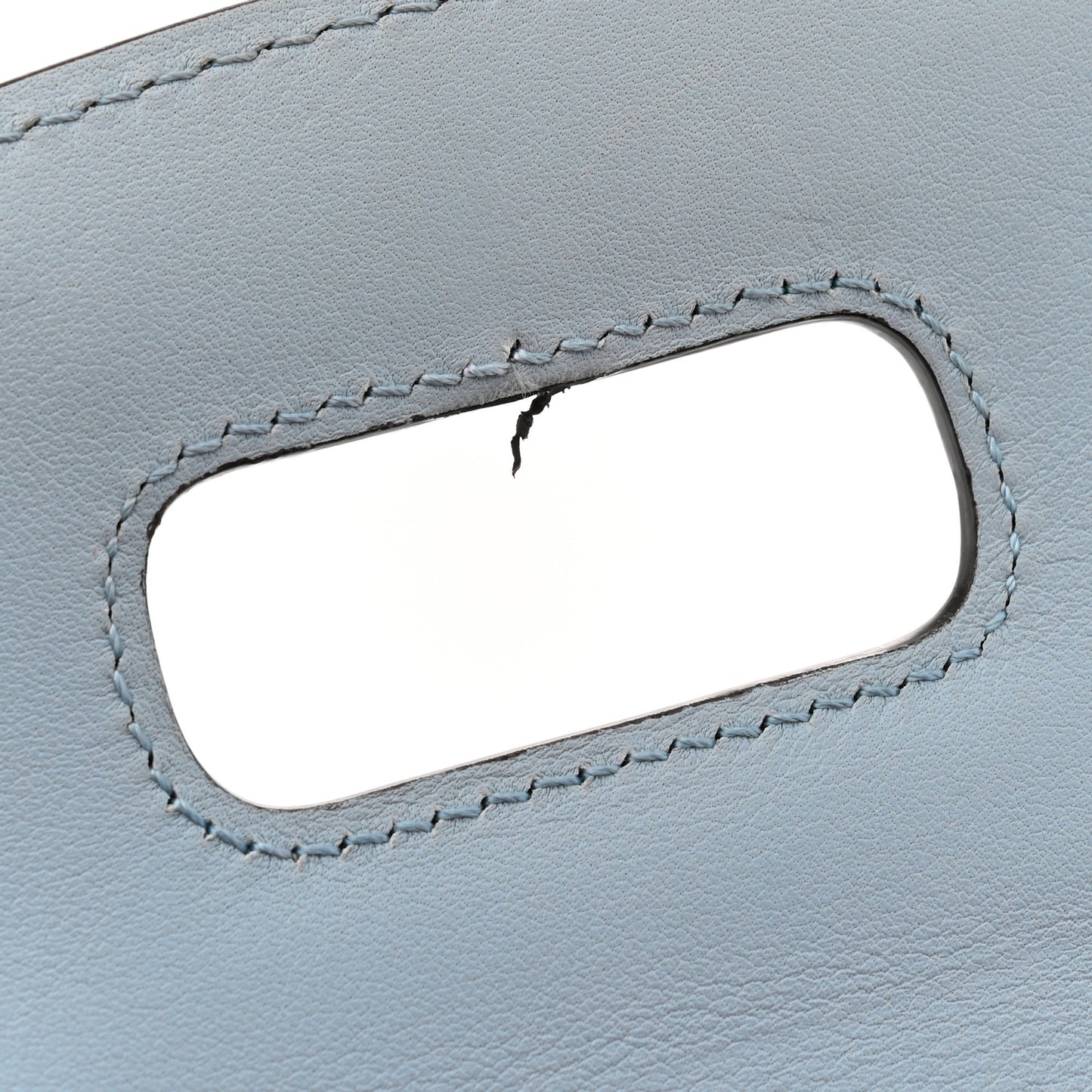 Snakeskin Small Bamboo 1947 Top Handle Bag Light Blue