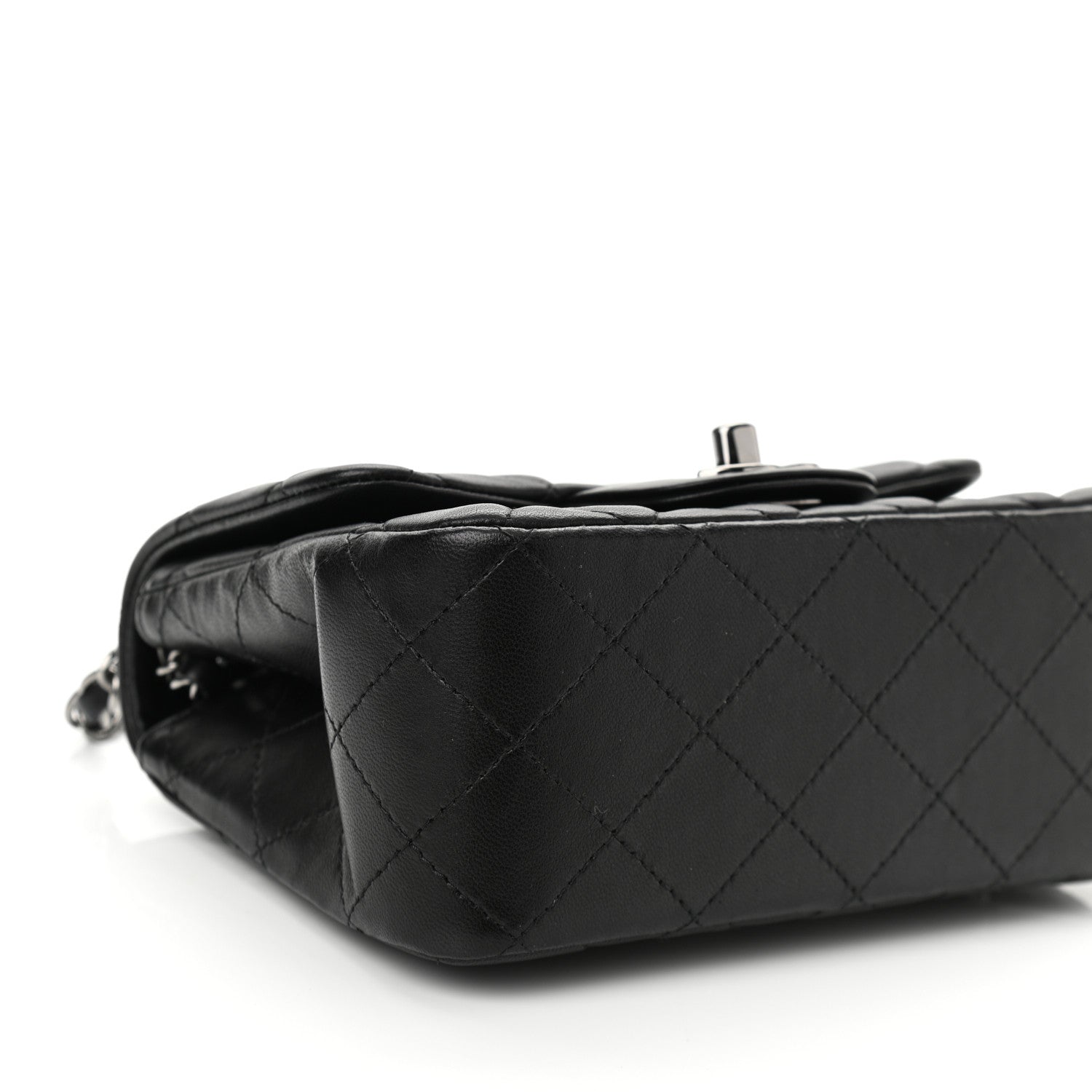 Chanel Lambskin Quilted Mini Square Flap Black 9 of 11